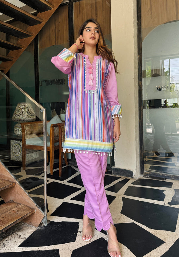 Pastel Summer Kurta Set